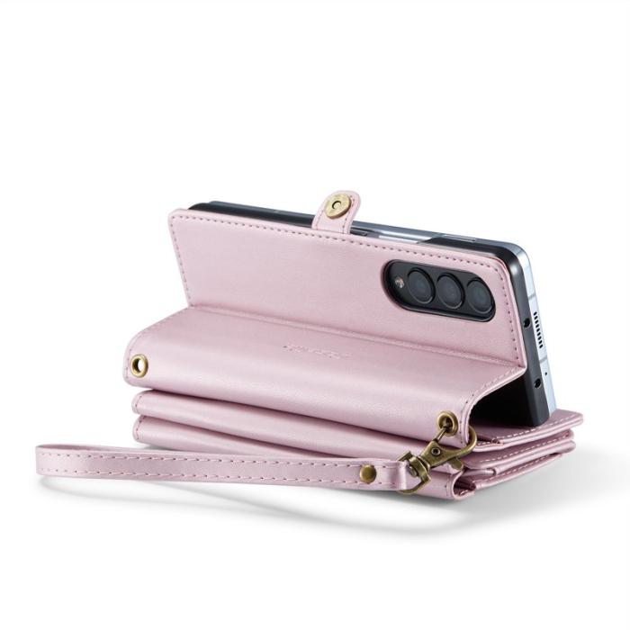 Caseme - CASEME C36 Läderfodral för Samsung Galaxy Z Fold4 5G - Rosa