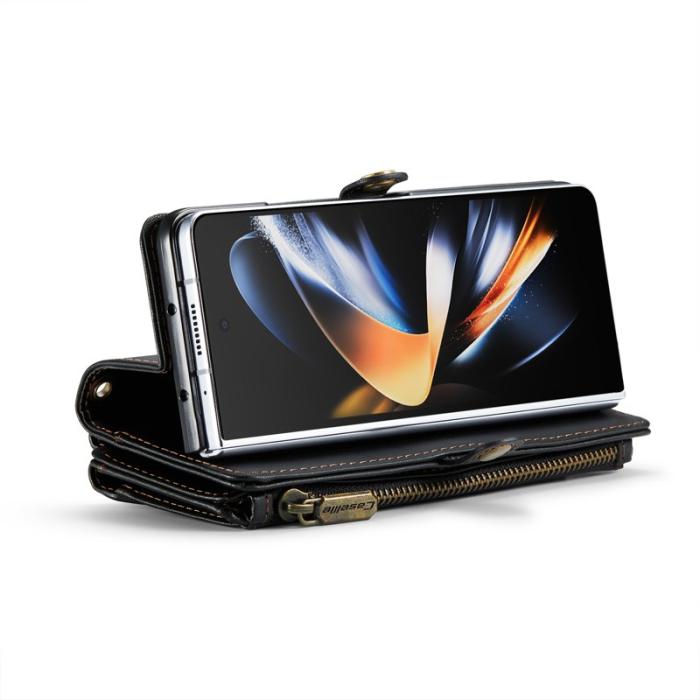 Caseme - CASEME C36 Läderfodral för Samsung Galaxy Z Fold4 5G - Svart