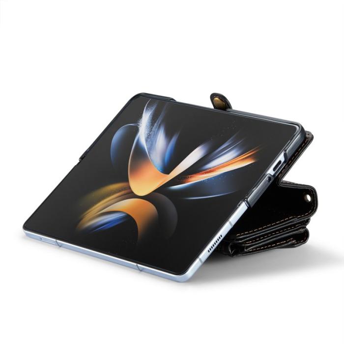 Caseme - CASEME C36 Läderfodral för Samsung Galaxy Z Fold4 5G - Svart