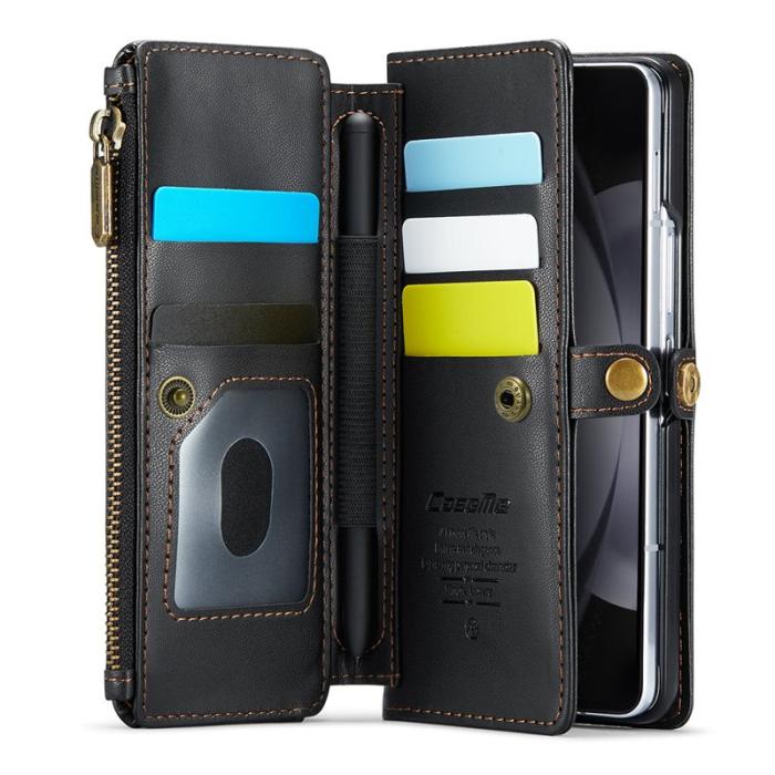 Caseme - CASEME C36 Läderfodral för Samsung Galaxy Z Fold5 - Svart