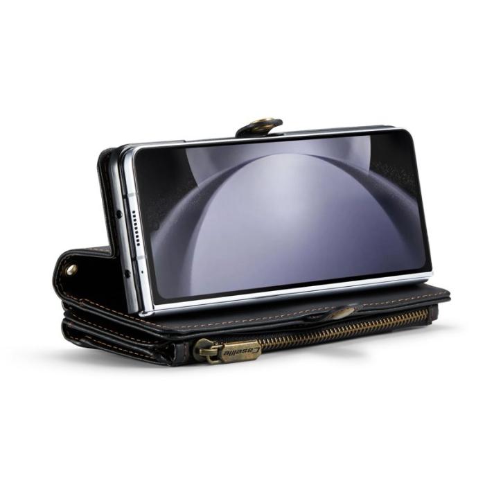 Caseme - CASEME C36 Läderfodral för Samsung Galaxy Z Fold5 - Svart