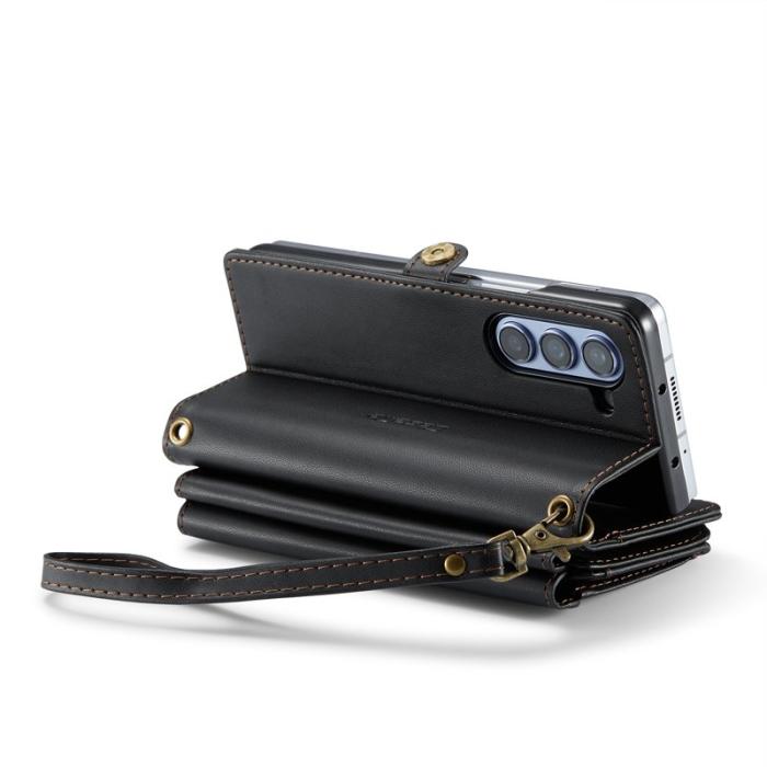 Caseme - CASEME C36 Läderfodral för Samsung Galaxy Z Fold5 - Svart