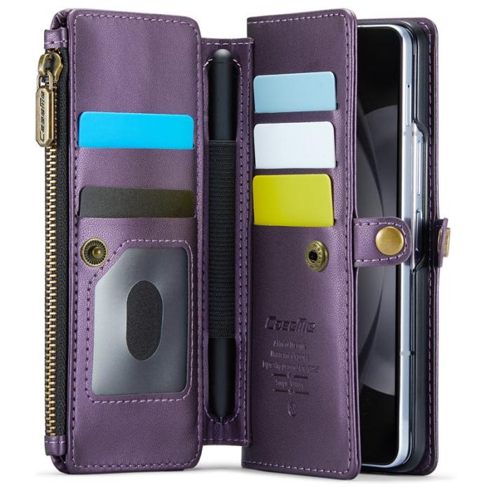 Caseme - CASEME C36 Läderfodral för Samsung Galaxy Z Fold6 5G - Lila