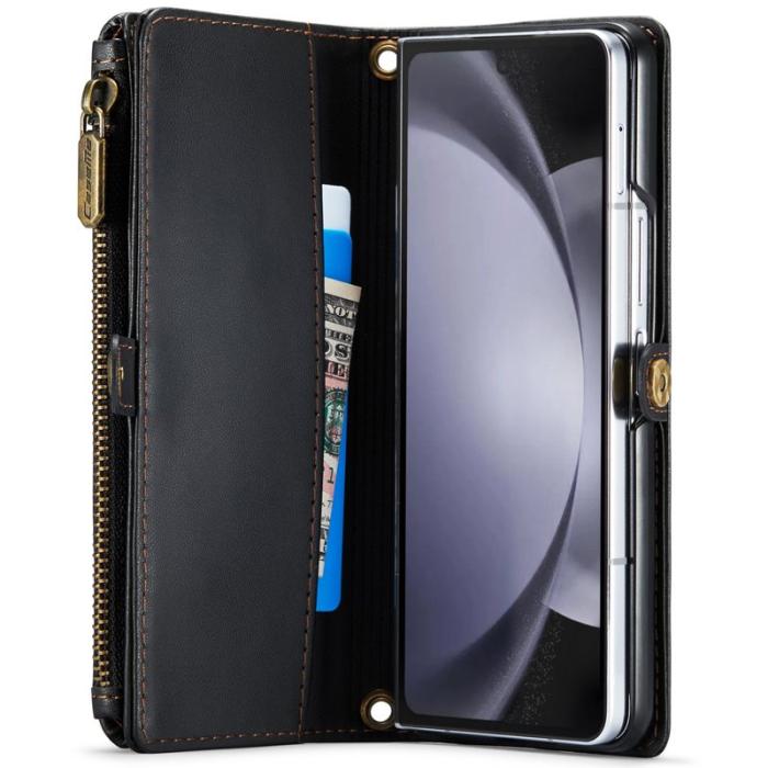 Caseme - CASEME C36 Läderfodral för Samsung Galaxy Z Fold6 5G - Svart