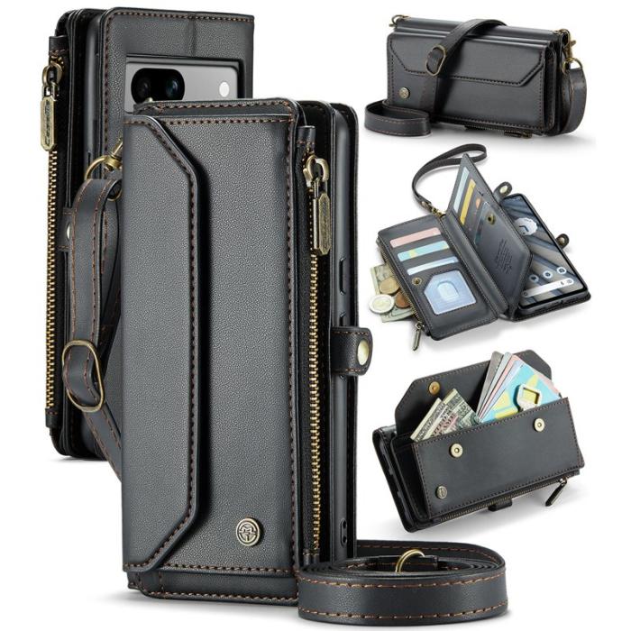 Caseme - CASEME C36 Läderfodral till Google Pixel 7a - Svart