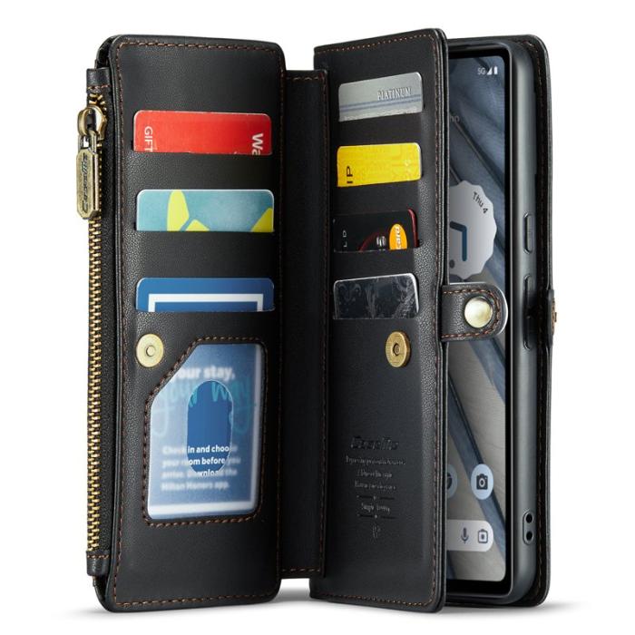 Caseme - CASEME C36 Läderfodral till Google Pixel 7a - Svart
