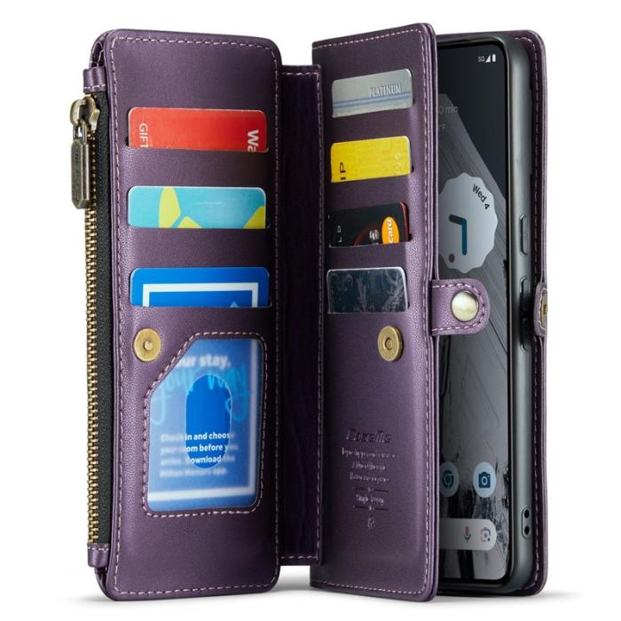 Caseme - CASEME C36 Läderfodral till Google Pixel 8 Pro - Lila