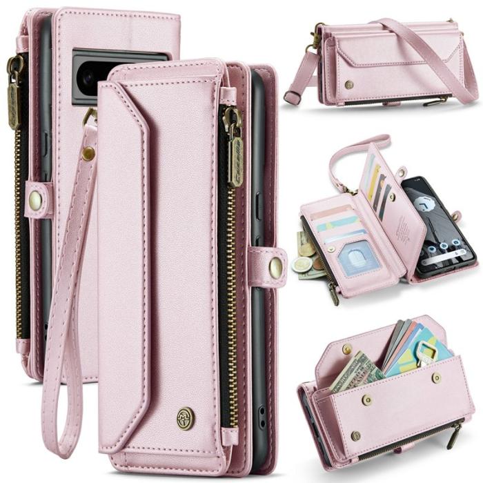 Caseme - CASEME C36 Läderfodral till Google Pixel 8 Pro - Rosa