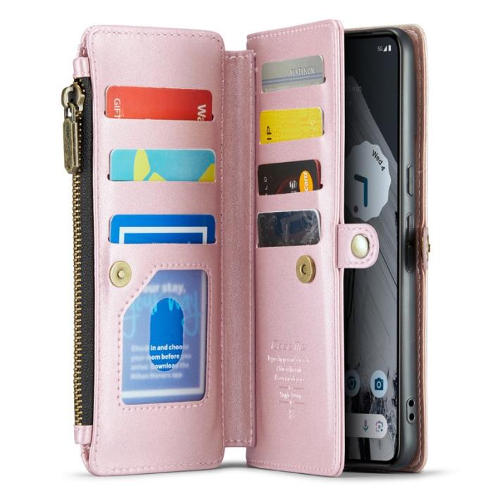 Caseme - CASEME C36 Läderfodral till Google Pixel 8 Pro - Rosa