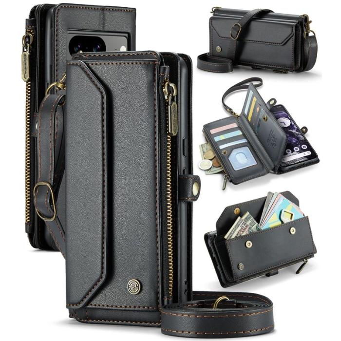 Caseme - CASEME C36 Läderfodral till Google Pixel 8 - Svart