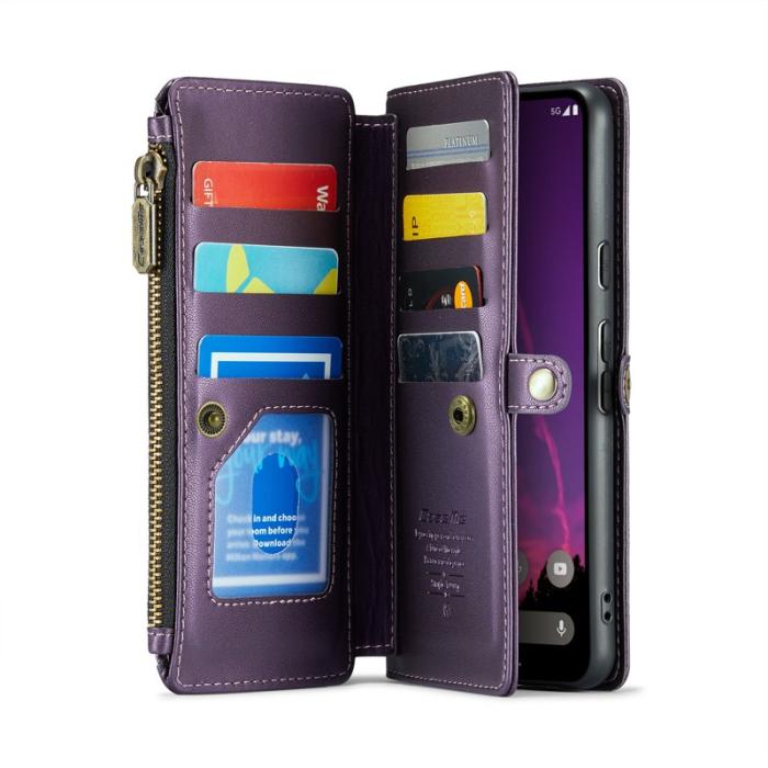 Caseme - CASEME C36 Läderfodral till Google Pixel 9 Pro XL - Lila