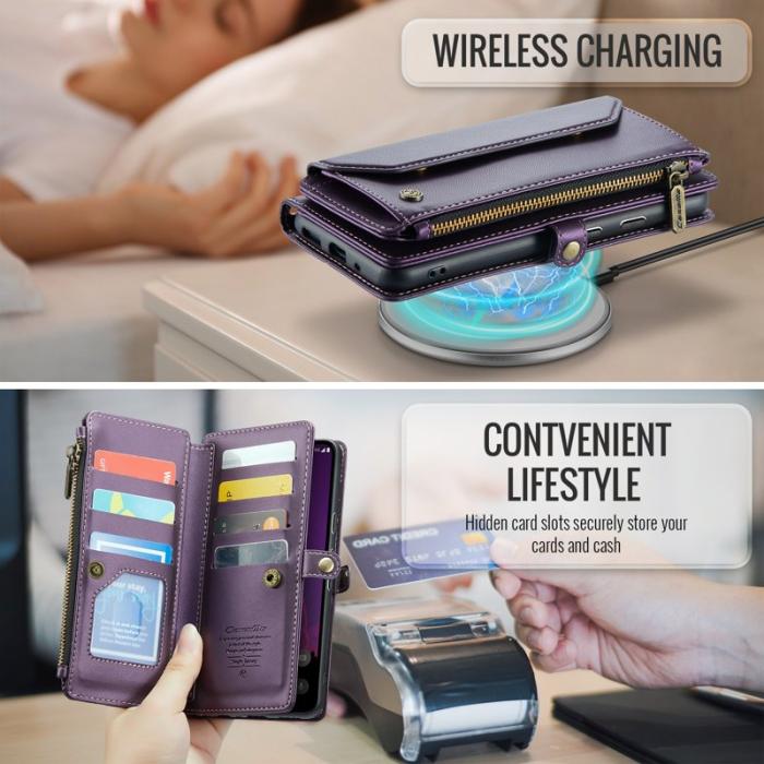 Caseme - CASEME C36 Läderfodral till Google Pixel 9 Pro XL - Lila