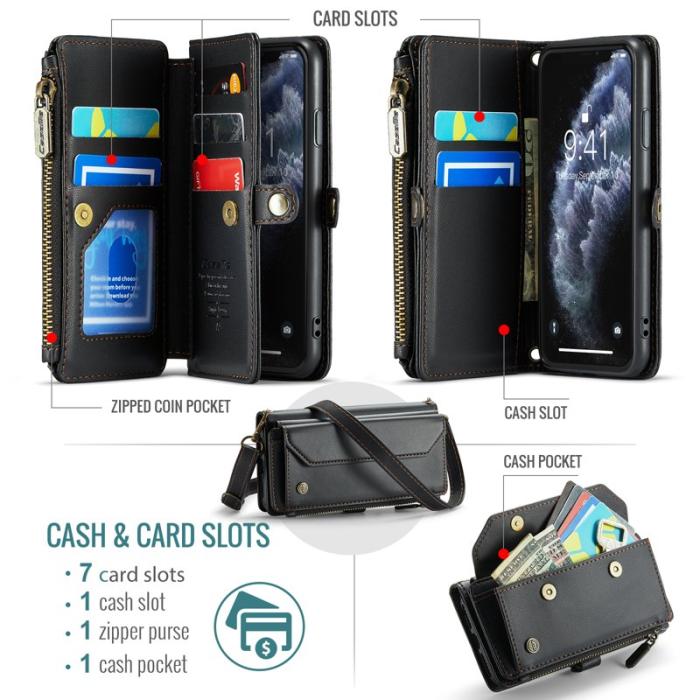 Caseme - CASEME C36 Läderfodral till iPhone 11 Pro - Svart