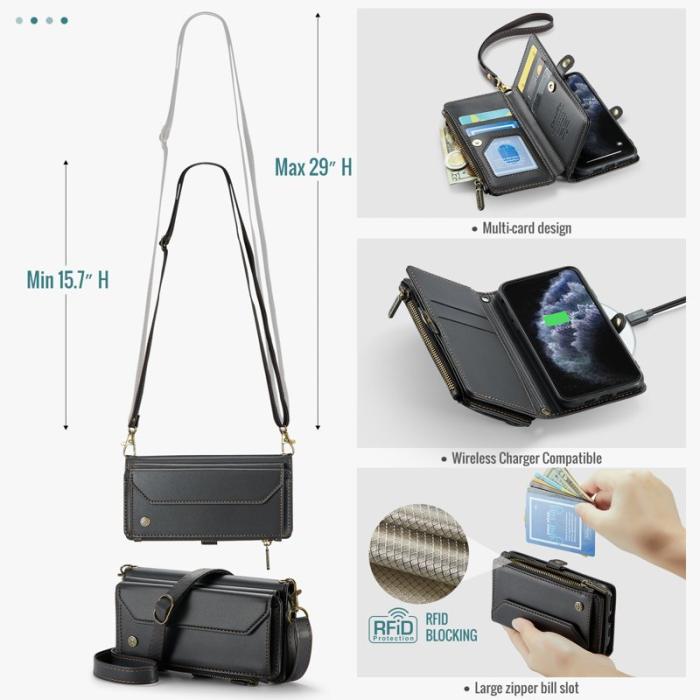 Caseme - CASEME C36 Läderfodral till iPhone 11 Pro - Svart