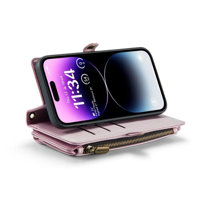 Caseme - CASEME C36 Läderfodral till iPhone 14 Pro Max - Rosa