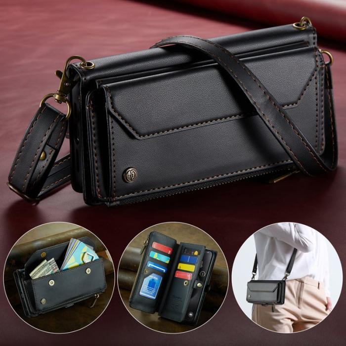 Caseme - CASEME C36 Läderfodral till iPhone 15 Pro Max - Svart