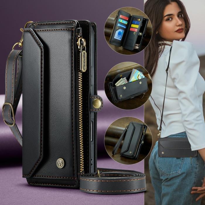 Caseme - CASEME C36 Läderfodral till iPhone Air - Svart med dragkedja