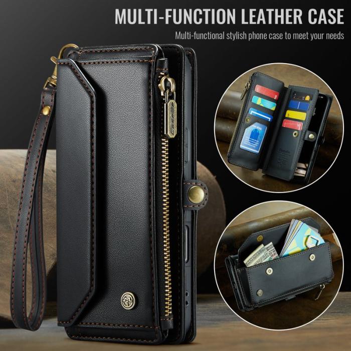 Caseme - CASEME C36 Läderfodral till iPhone Air - Svart med dragkedja