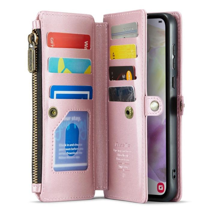 Caseme - CASEME C36 Läderfodral till Samsung Galaxy A35 5G - Rosa