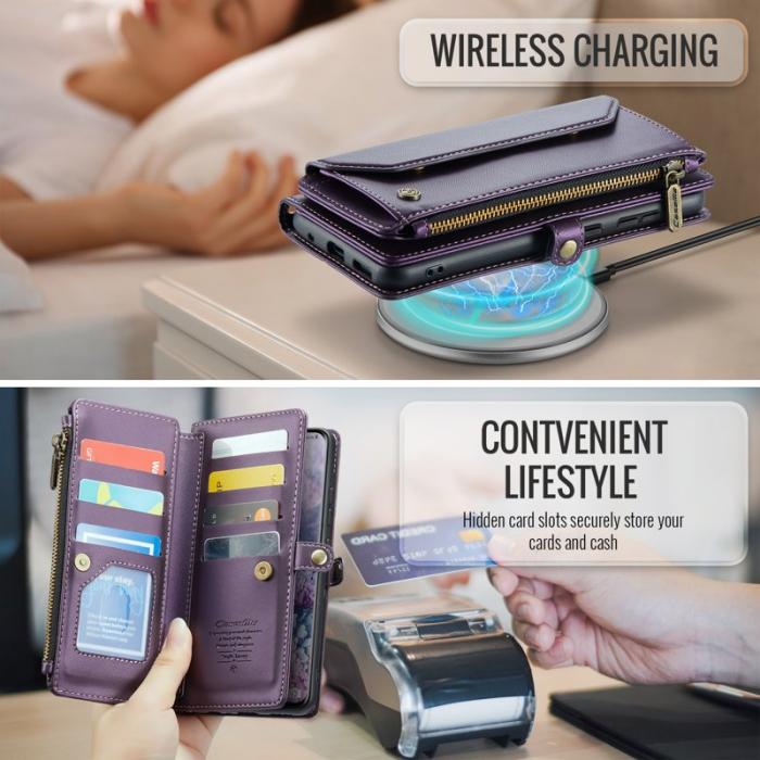 Caseme - CASEME C36 Läderfodral till Samsung Galaxy S20 Plus - Lila