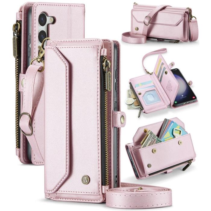 Caseme - CASEME C36 Läderfodral till Samsung Galaxy S23+ - Rosa