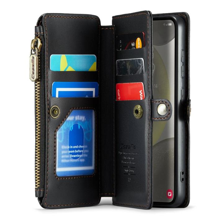 Caseme - CASEME C36 Läderfodral till Samsung Galaxy S24+ - Svart