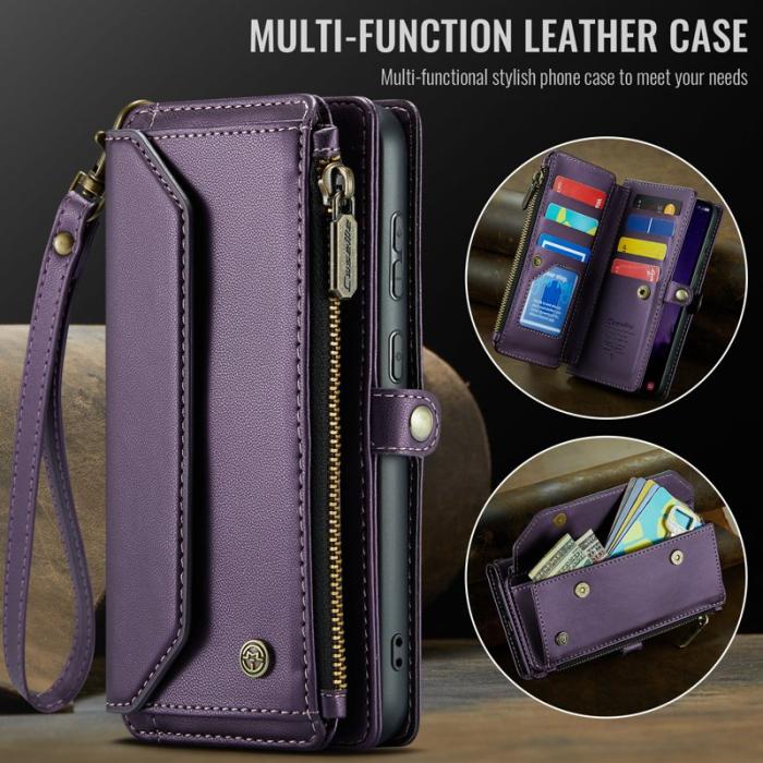 Caseme - CASEME C36 Läderfodral till Samsung Galaxy S25 FE - Lila