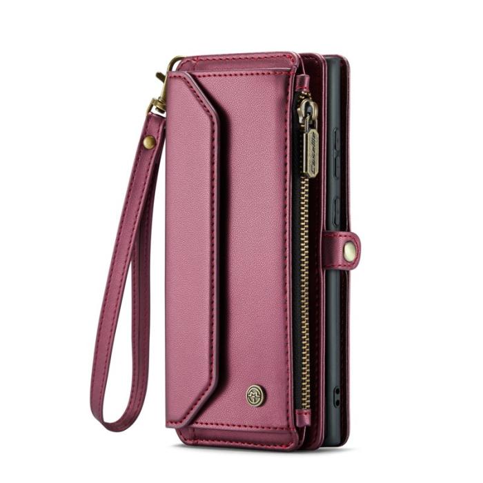 Caseme - CASEME C36 Läderfodral till Samsung Galaxy S25 Ultra - Röd