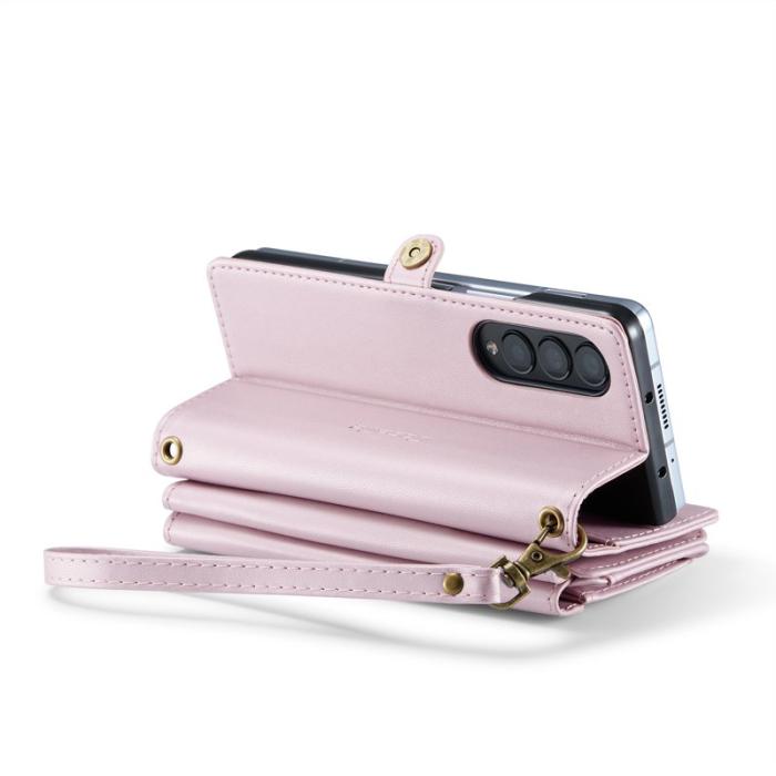Caseme - CASEME C36 Läderfodral till Samsung Galaxy Z Fold3 5G - Rosa