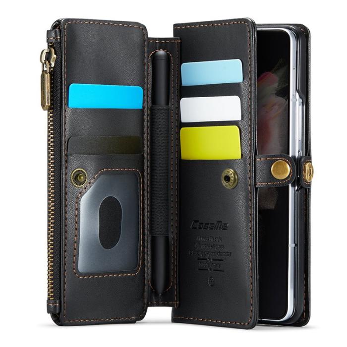 Caseme - CASEME C36 Läderfodral till Samsung Galaxy Z Fold3 5G - Svart
