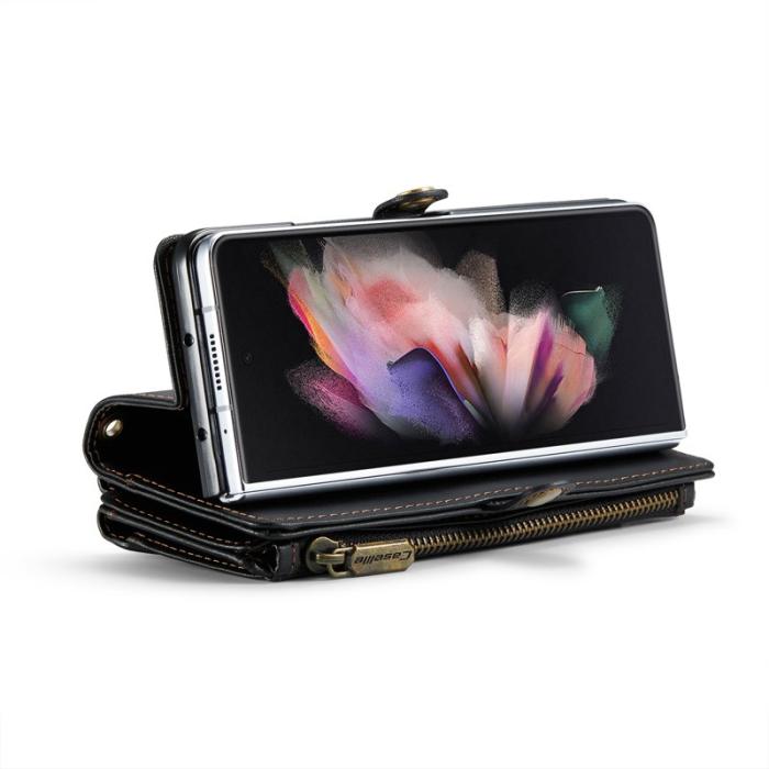 Caseme - CASEME C36 Läderfodral till Samsung Galaxy Z Fold3 5G - Svart