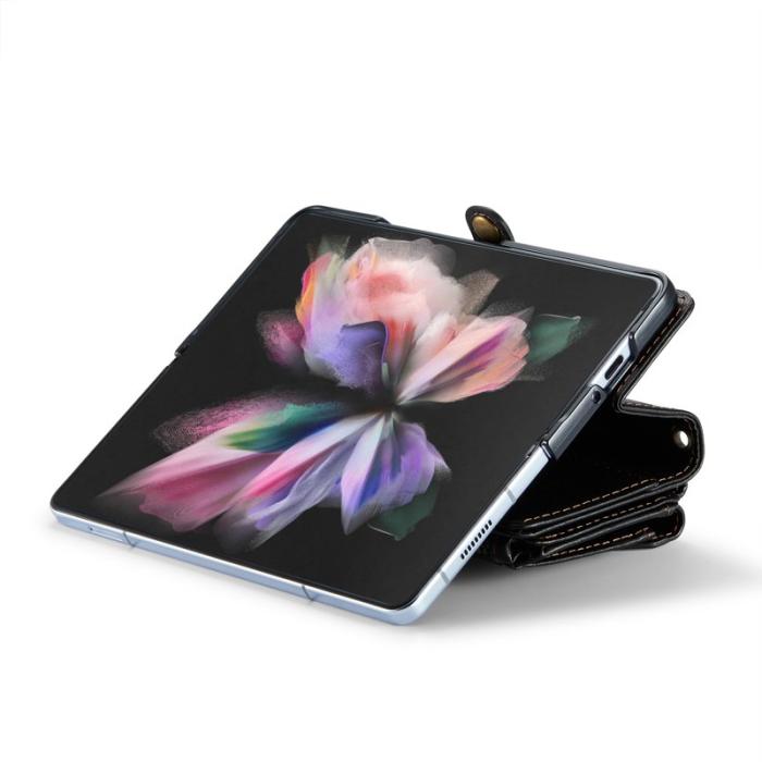 Caseme - CASEME C36 Läderfodral till Samsung Galaxy Z Fold3 5G - Svart