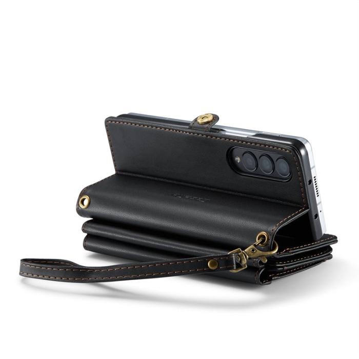 Caseme - CASEME C36 Läderfodral till Samsung Galaxy Z Fold3 5G - Svart