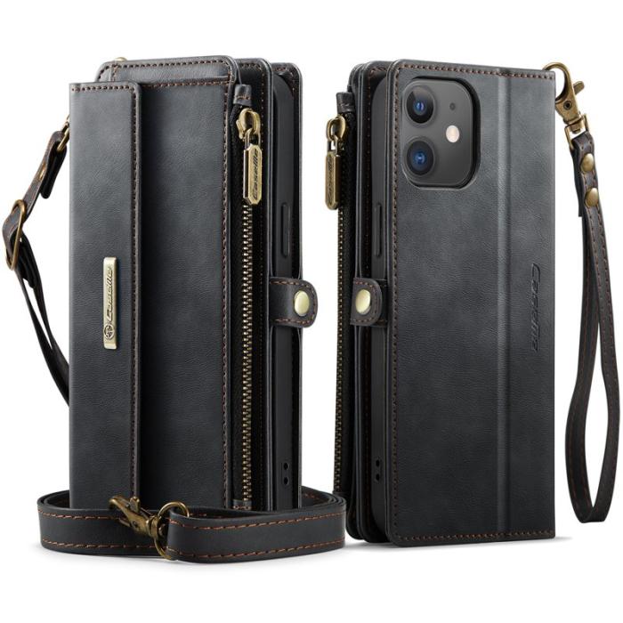 Caseme - CASEME C39 Fodral för iPhone 12 mini Läder Svart