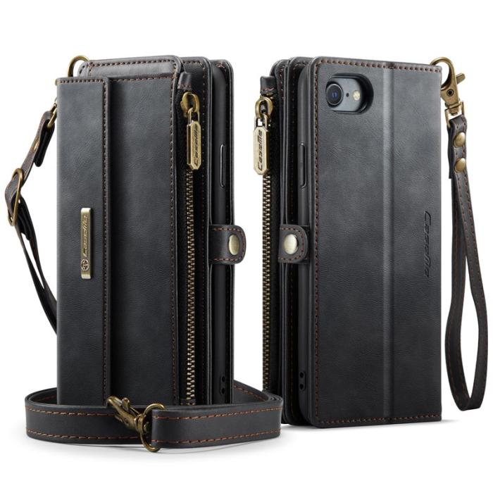 Caseme - CASEME C39 Fodral för iPhone 7/8/SE 2020/2022 Läder Svart