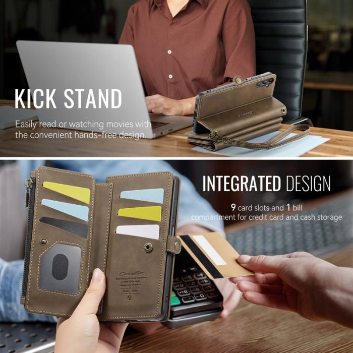 Caseme - CASEME C39 Fodral för Samsung Galaxy A14 5G - Brun