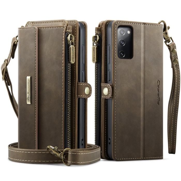 Caseme - CASEME C39 Fodral för Samsung Galaxy S20 FE - RFID, Brun