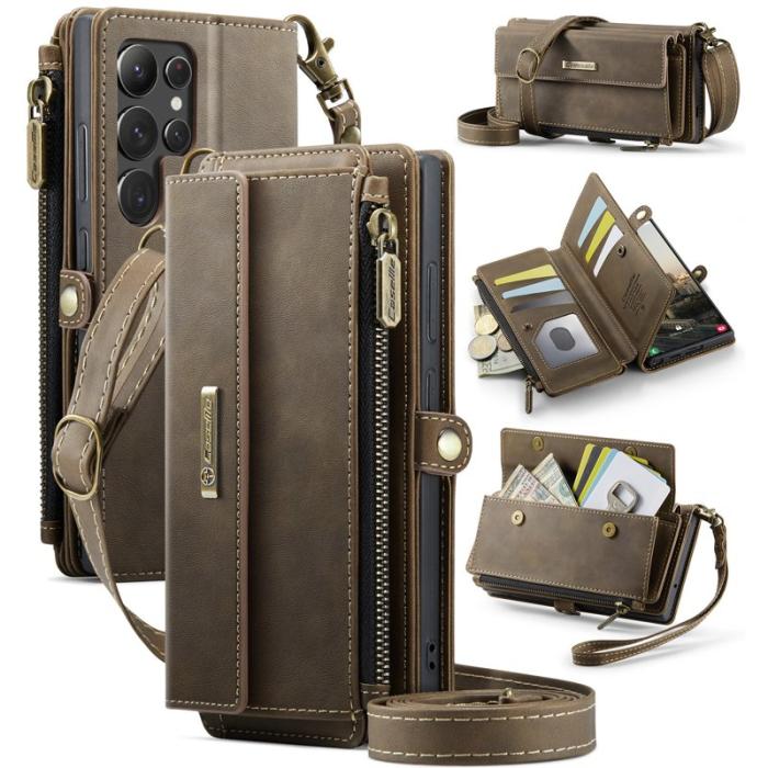 Caseme - CASEME C39 Fodral för Samsung Galaxy S22 Ultra 5G - Brun