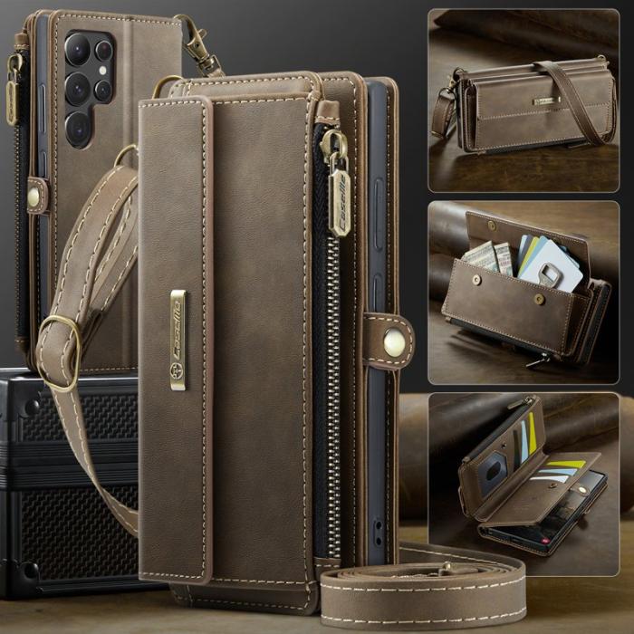 Caseme - CASEME C39 Fodral för Samsung Galaxy S22 Ultra 5G - Brun