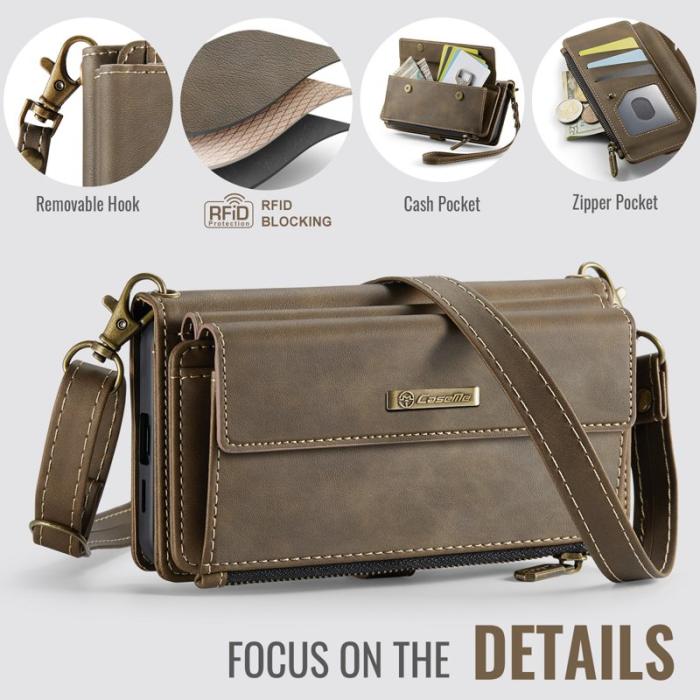 Caseme - CASEME C39 Fodral för Samsung Galaxy S24+ RFID Skydd Brun