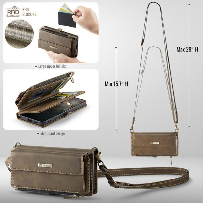 Caseme - CASEME C39 Fodral för Samsung Galaxy S25 FE med RFID, Brun