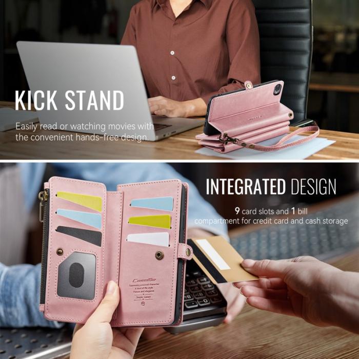 Caseme - CASEME C39 Fodral i läder för iPhone 7/8 Plus - Rosa