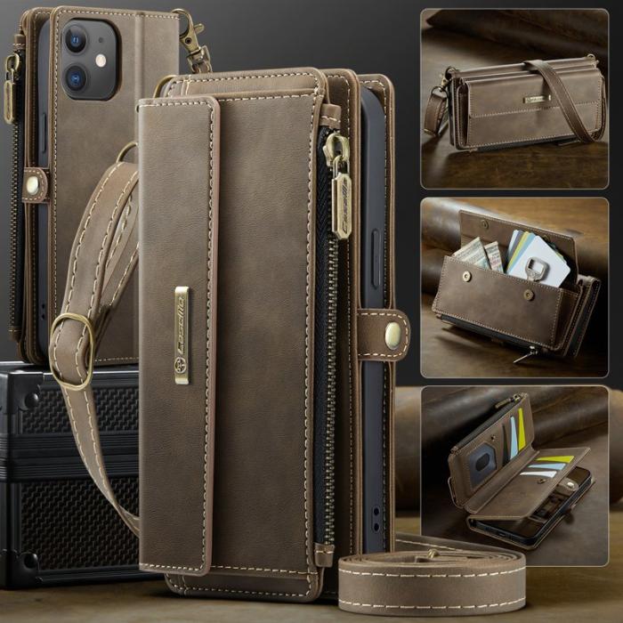 Caseme - CASEME C39 Fodral till iPhone 12 mini RFID Skydd Läder Brun