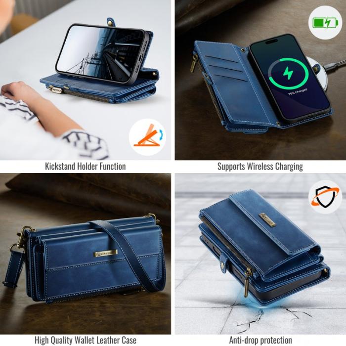 Caseme - CASEME C39 Fodral till iPhone 12 Pro Max Läder Blå