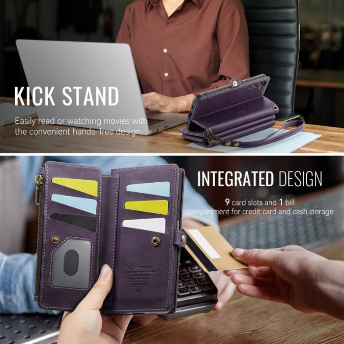 Caseme - CASEME C39 Fodral till Samsung Galaxy A14 5G Lila med RFID