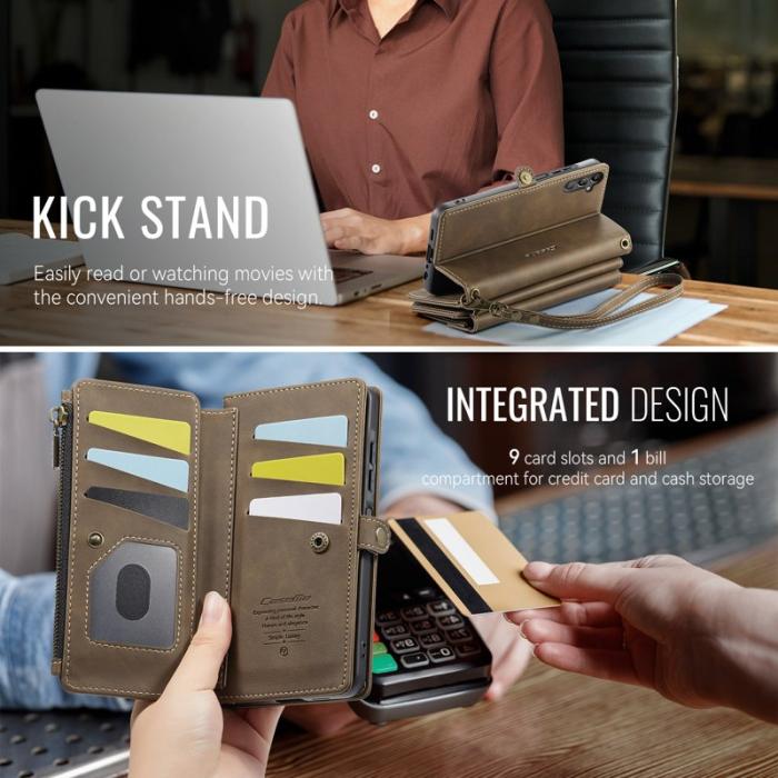 Caseme - CASEME C39 Fodral till Samsung Galaxy A15 5G - Brun