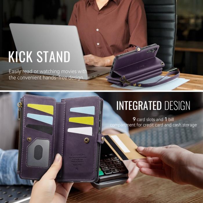 Caseme - CASEME C39 Fodral till Samsung Galaxy A15 5G Lila med RFID