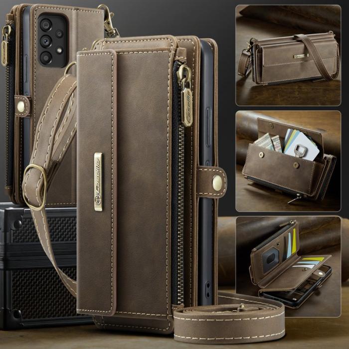 Caseme - CASEME C39 Fodral till Samsung Galaxy A53 5G - Brunt läder