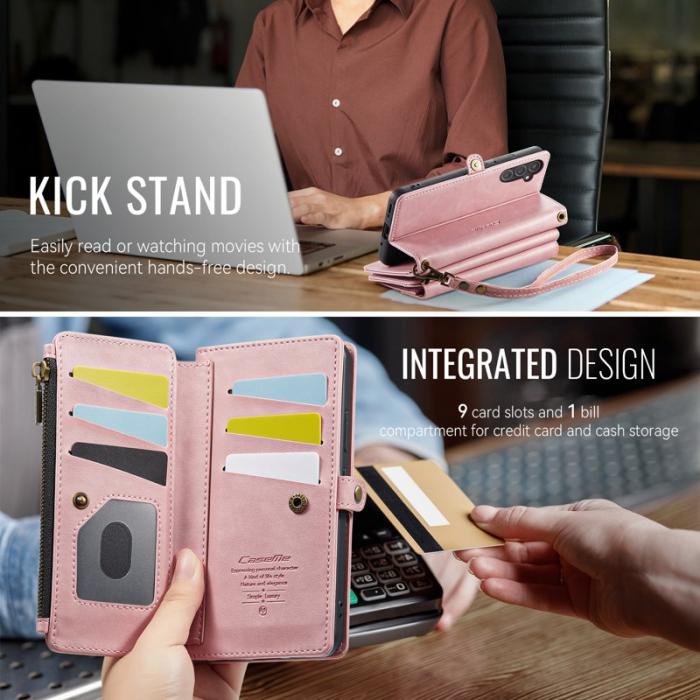 Caseme - CASEME C39 Fodral till Samsung Galaxy A54 5G med RFID - Rosa