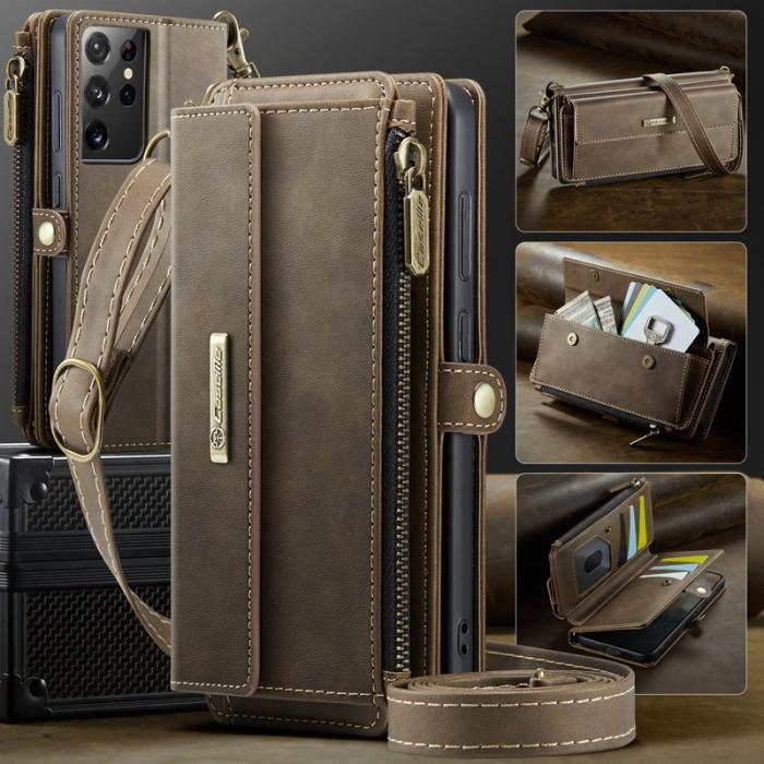 Caseme - CASEME C39 Fodral till Samsung Galaxy S21 Ultra 5G - Brun